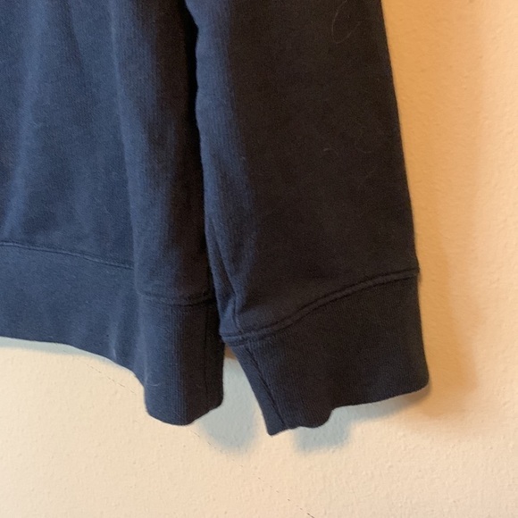 Untuckit Mens Navy Pullover Quarter Zip Cotton Long Sleeve Active Sweatshirt Med - Picture 4 of 12